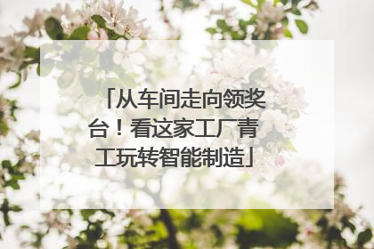 从车间走向领奖台！看这家工厂青工玩转智能制造