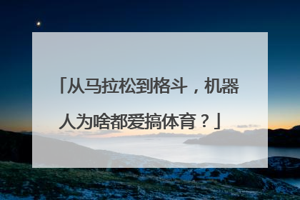 从马拉松到格斗，机器人为啥都爱搞体育？