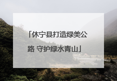休宁县打造绿美公路 守护绿水青山