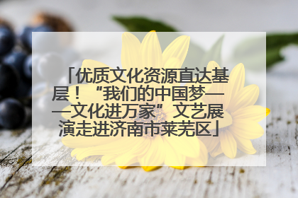 优质文化资源直达基层！“我们的中国梦——文化进万家”文艺展演走进济南市莱芜区