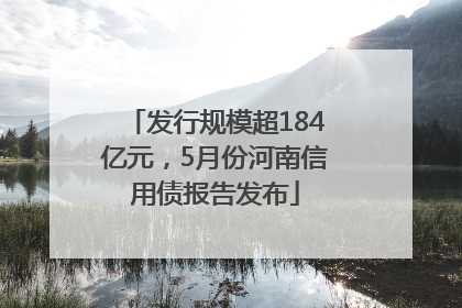 发行规模超184亿元，5月份河南信用债报告发布