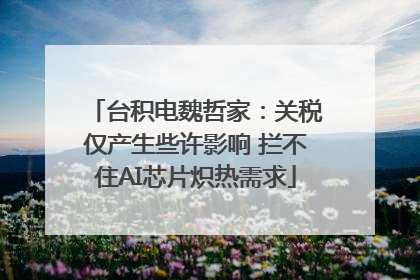 台积电魏哲家：关税仅产生些许影响 拦不住AI芯片炽热需求