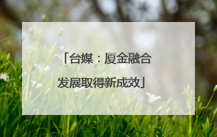 台媒：厦金融合发展取得新成效