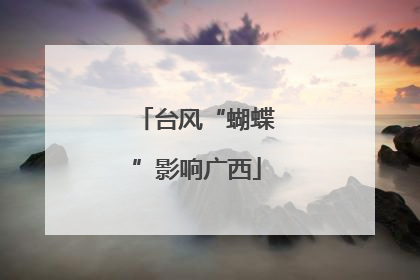 台风“蝴蝶”影响广西