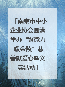 南京市中小企业协会圆满举办“聚微力·暖金陵”慈善献爱心暨义卖活动