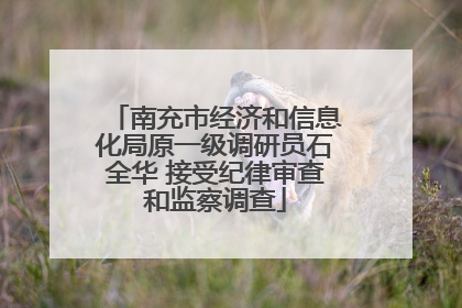 南充市经济和信息化局原一级调研员石全华 接受纪律审查和监察调查
