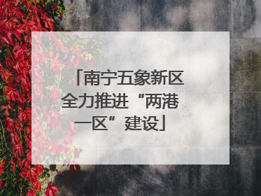 南宁五象新区全力推进“两港一区”建设