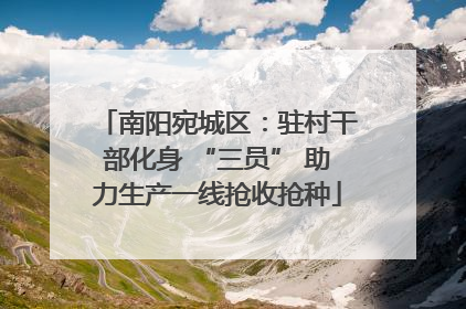 南阳宛城区：驻村干部化身 “三员” 助力生产一线抢收抢种