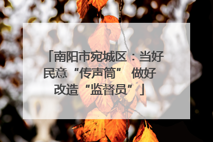 南阳市宛城区：当好民意“传声筒” 做好改造“监督员”