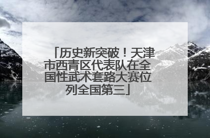 历史新突破！天津市西青区代表队在全国性武术套路大赛位列全国第三