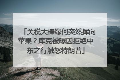 关税大棒缘何突然挥向苹果？库克被曝因拒绝中东之行触怒特朗普