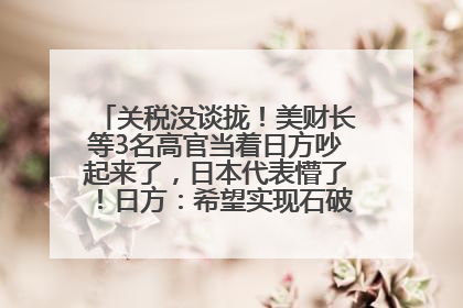关税没谈拢！美财长等3名高官当着日方吵起来了，日本代表懵了！日方：希望实现石破茂与特朗普的会晤