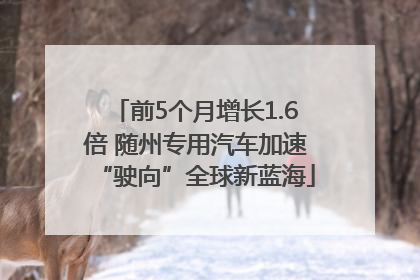 前5个月增长1.6倍 随州专用汽车加速“驶向”全球新蓝海