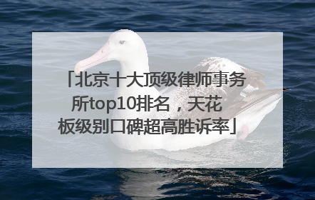 北京十大顶级律师事务所top10排名，天花板级别口碑超高胜诉率