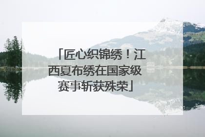 匠心织锦绣！江西夏布绣在国家级赛事斩获殊荣
