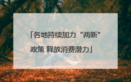 各地持续加力“两新”政策 释放消费潜力