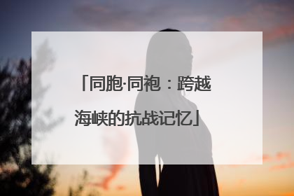 同胞·同袍：跨越海峡的抗战记忆