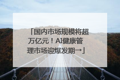 国内市场规模将超万亿元！AI健康管理市场迎爆发期→