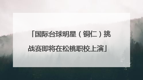 国际台球明星（铜仁）挑战赛即将在松桃职校上演