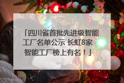 四川省首批先进级智能工厂名单公示 长虹8家智能工厂榜上有名！
