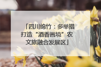 四川绵竹：多举措打造“酒香画境”农文旅融合发展区