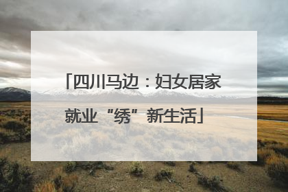 四川马边：妇女居家就业“绣”新生活