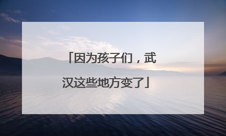 因为孩子们，武汉这些地方变了