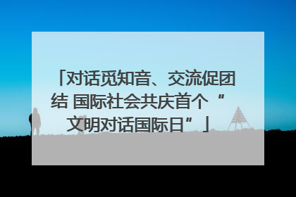 对话觅知音、交流促团结 国际社会共庆首个“文明对话国际日”