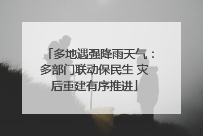 多地遇强降雨天气：多部门联动保民生 灾后重建有序推进