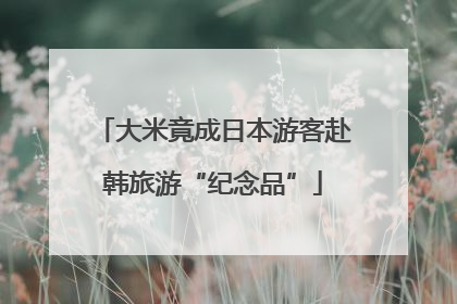 大米竟成日本游客赴韩旅游“纪念品”