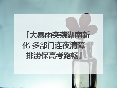 大暴雨突袭湖南新化 多部门连夜清障排涝保高考路畅