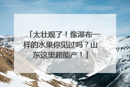 太壮观了！像瀑布一样的水果你见过吗？山东这里超能产！