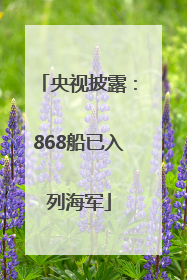 央视披露：868船已入列海军