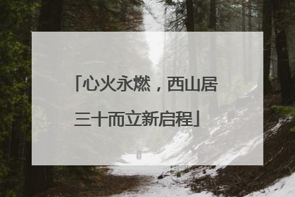 心火永燃，西山居三十而立新启程