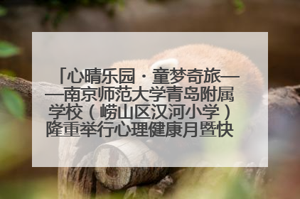 心晴乐园・童梦奇旅——南京师范大学青岛附属学校（崂山区汉河小学）隆重举行心理健康月暨快乐六一游园会