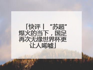 快评丨“苏超”爆火的当下，国足再次无缘世界杯更让人唏嘘