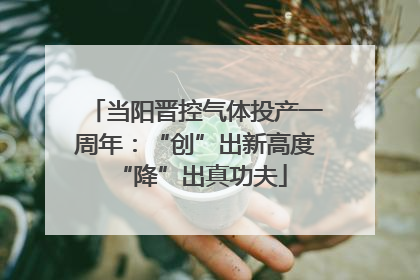 当阳晋控气体投产一周年：“创”出新高度 “降”出真功夫