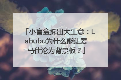 小盲盒拆出大生意：Labubu为什么能让爱马仕沦为背景板？