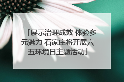 展示治理成效 体验多元魅力 石家庄将开展六五环境日主题活动