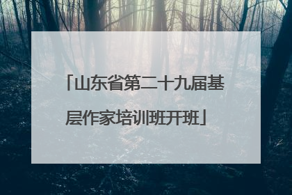 山东省第二十九届基层作家培训班开班