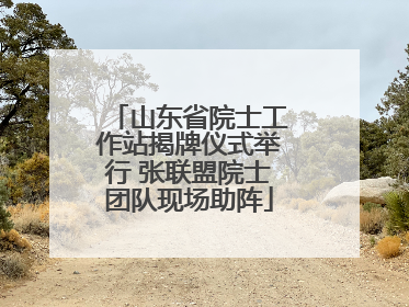 山东省院士工作站揭牌仪式举行 张联盟院士团队现场助阵
