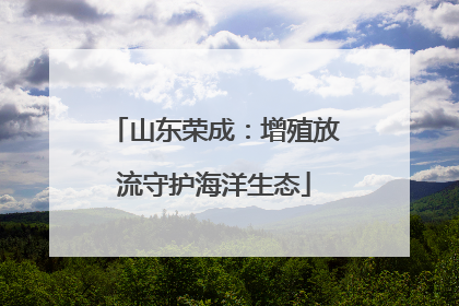 山东荣成：增殖放流守护海洋生态