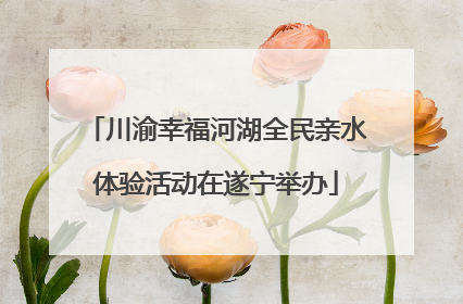 川渝幸福河湖全民亲水体验活动在遂宁举办