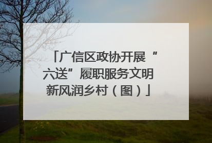 广信区政协开展“六送”履职服务文明新风润乡村（图）