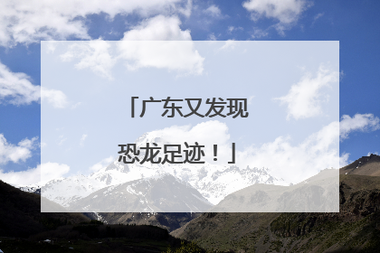 广东又发现恐龙足迹！