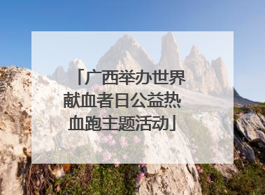 广西举办世界献血者日公益热血跑主题活动