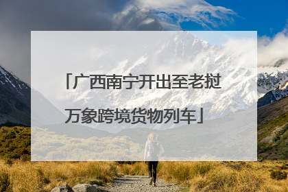 广西南宁开出至老挝万象跨境货物列车