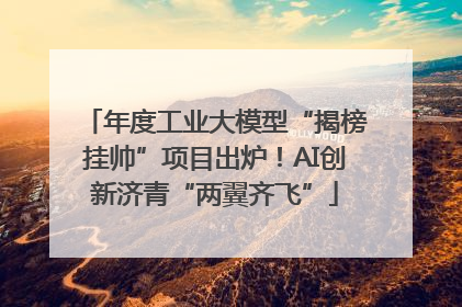年度工业大模型“揭榜挂帅”项目出炉！AI创新济青“两翼齐飞”