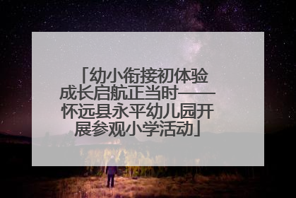 幼小衔接初体验 成长启航正当时——怀远县永平幼儿园开展参观小学活动