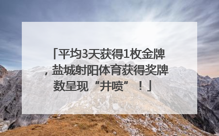 平均3天获得1枚金牌，盐城射阳体育获得奖牌数呈现“井喷”！